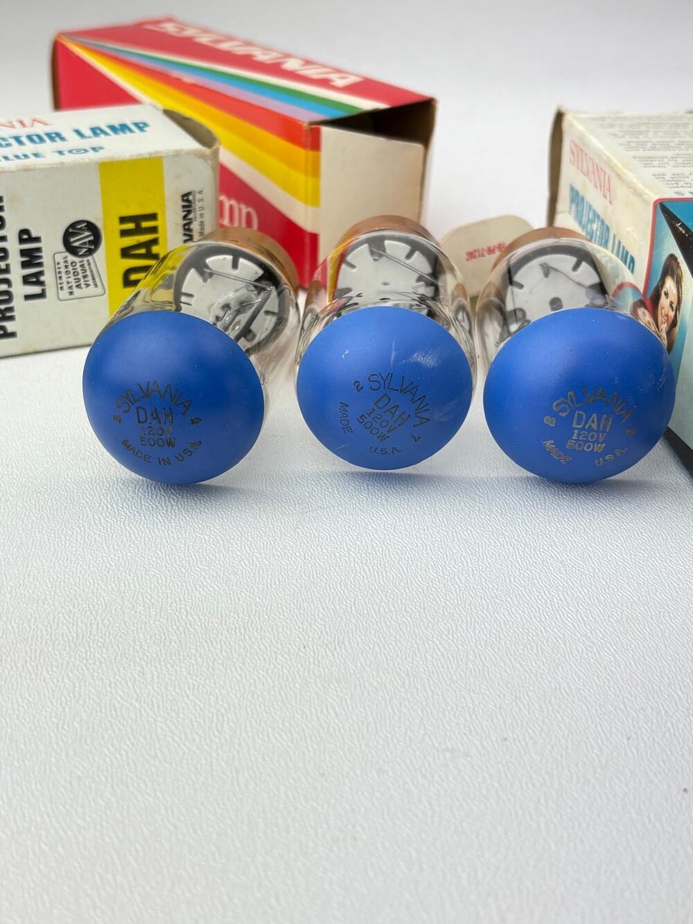 NEW in Box Lot of 3 Sylvania DAH Projection Projector Lamp Bulbs 120V 500W